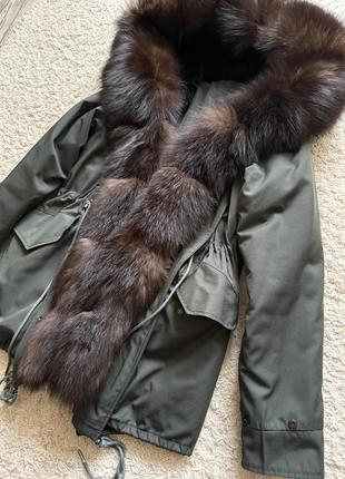 Парка з натуральним хутром
