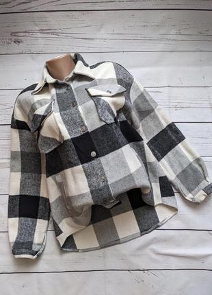 Тепла  рубашка, рубашка в клітинку