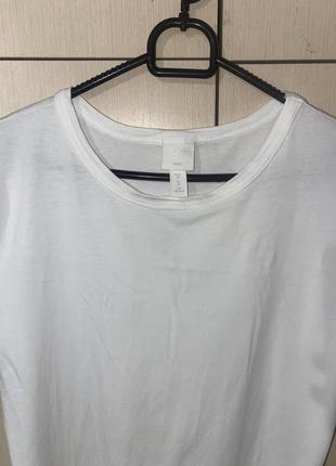 Жіноча футболка трикотажна під горло базова біла h&m