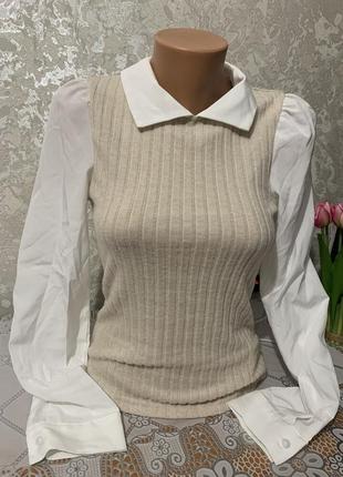 Кофточка комбинированная 42-44 г.