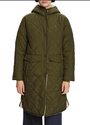 Двустороннее стеганое пальто шерпа esprit