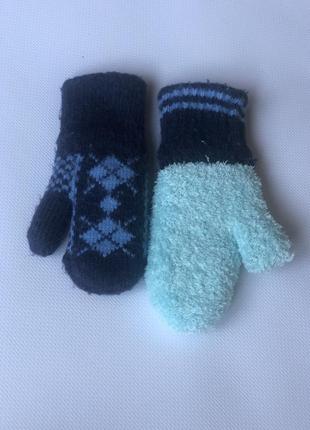 Дитячі рукавиці на холодну зиму від 0-3 років.
