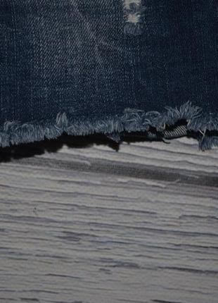 Трендовые женские джинсовые шорты шортики зара zara тертые с рваностями7 фото