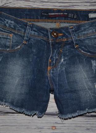 Трендовые женские джинсовые шорты шортики зара zara тертые с рваностями5 фото