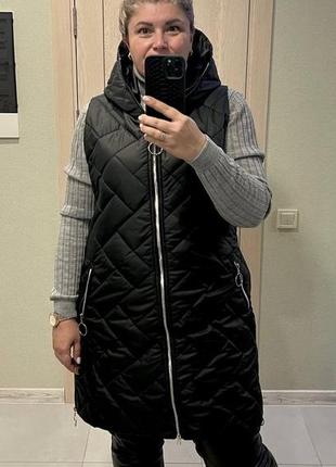 Жилетка довга жіноча