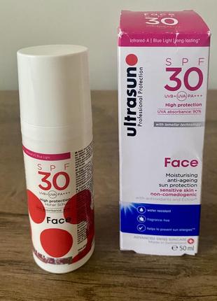 Новий швейцарський крем гель ultrasun face spf30 moisturising anti-ageing sun protection, 50 мл, оригінал