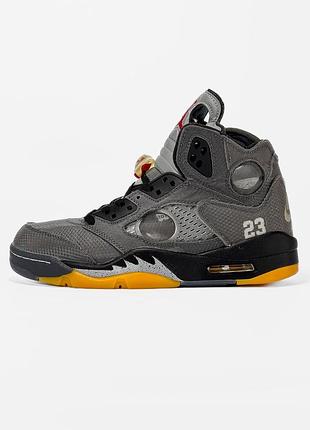 Nike air jordan 5 retro off-white sail спортивные кроссовки размеры 36-45