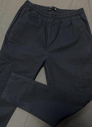 Джоггеры asos мужские темно синие m штаны котоновые карго
