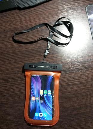 Водо-пыленепроницаемый защитный чехол для мобильного телефона диагональю до 15,5см