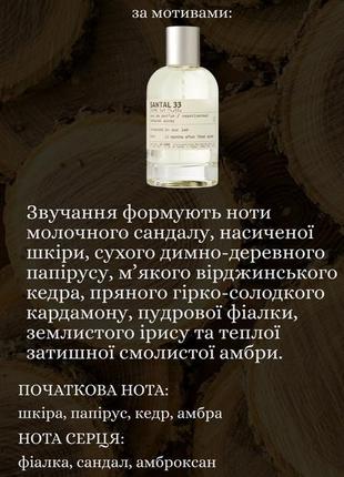 Духи духи похожи на santal 33 санталл 33