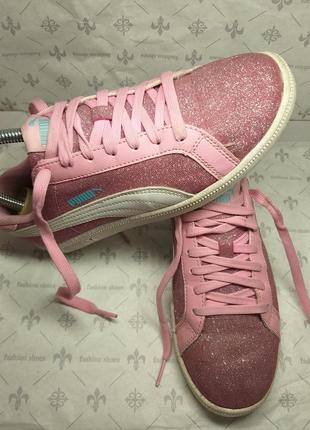 Кроссовки-кеды puma basket glitter princess3 фото