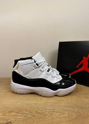 Кросівки чоловічі jordan 11 retro black white джордани 11
