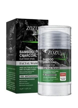 Маска-стик zozu bamboo charcoal проти чорних цяток та акне