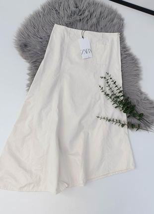 Асиметрична спідниця  міді  від zara, розмір  xs, м6 фото