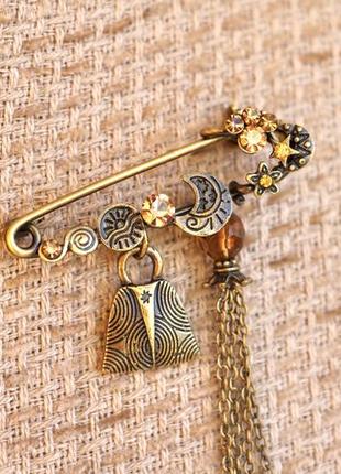 Брошь булавка фибула булавка бронза новая