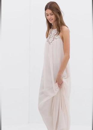 Довге шифонове плаття zara, максіплаття zara
