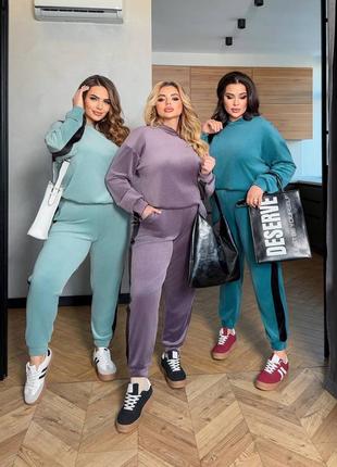 Велюровий спортивний костюм великі розміри жіночий спортивний костюм батал