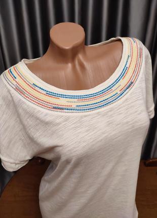 Хлопковая футболка с вышивкой вышиванка