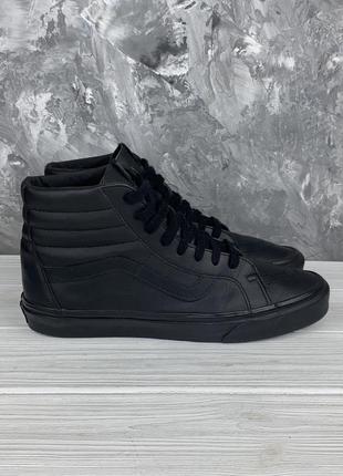 Шкіряні кеди vans sk8 hi 44.5/28.5 см