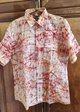 Мужская рубашка, хлопок и шелк