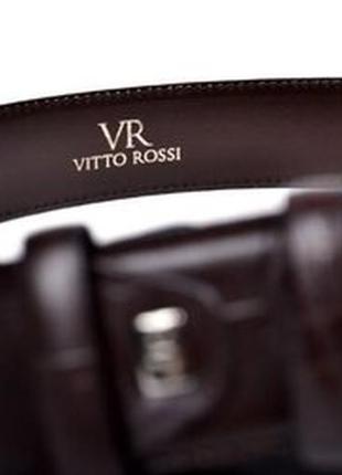 Новий шкіряний ремінь чоловічий пояс для штанів оригінал від vitto rossi3 фото