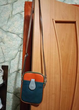 Сумка планшет жіноча шкіряна  genuine leather італія