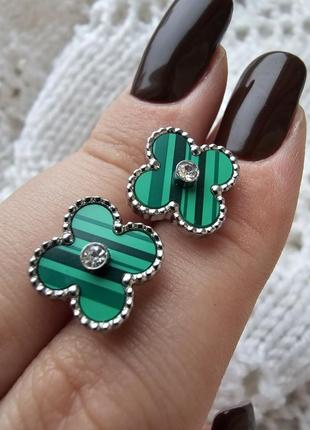 Серьги в стиле van cleef