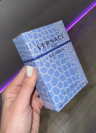 Оригінальні чоловічі  парфуми versace в блістері духи бомбезні шлейфові