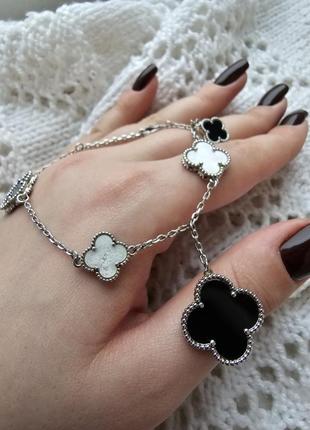 Браслет конюшина в стилі van cleef