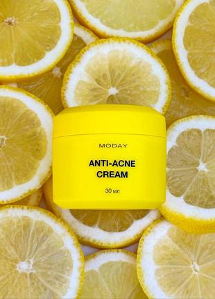 Крем для проблемної шкіри moday anti-acne cream з ніацинамідом, бетаїном ґ 30 мл