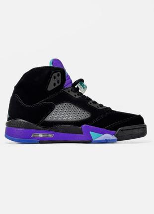 Nike air jordan 5 black/purple