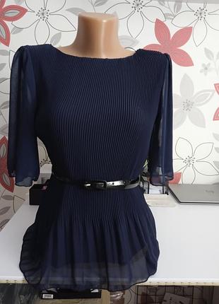 Блузка женская короткий рукав гофрированная женская блуза футболка кофточка