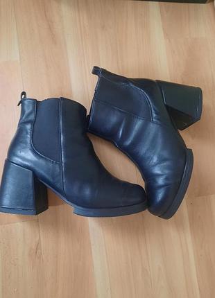 Ботинки зимние кожа