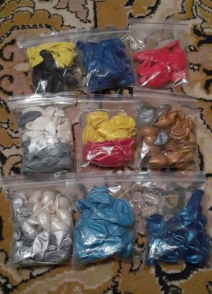 Латексные шарики пастель и металлик 13 см, 5 дюймов