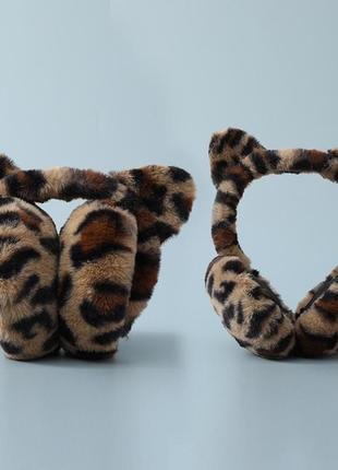 Хутряні теплі навушники з милими вушками