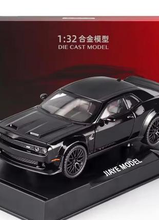 Dodge challenger srt hellcat redeye модель металева 1:32 чорний