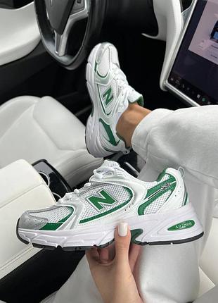 Уценка new balance 530 silver green женские кроссовки