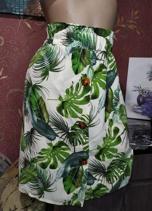 Коротка спідниця з тропічним принтом великого розміру від george