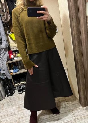 Юбка кожаная h&m