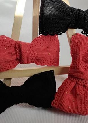 Вельветовые бантики