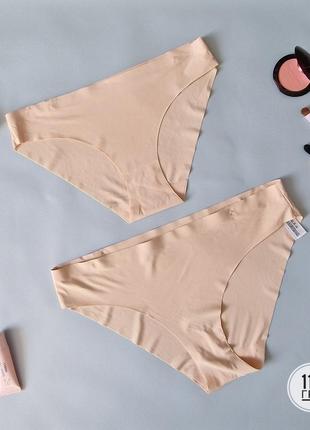 Телесные бежевые бесшовные трусики слипы 34 36 38 40 primark
