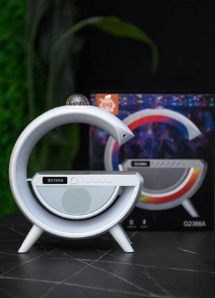 Ночник с беспроводной зарядкой и bluetooth колонкой g2388a, с usb / аккумуляторный rgb светильник