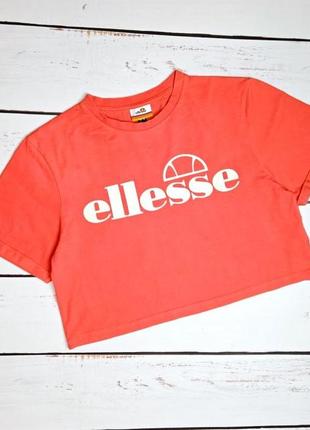 1+1=3 брендовая коралловая женская натуральная футболка ellesse, размер 44 - 46