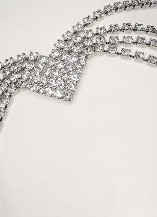 Украшение для волос в восточном стиле, фероньерка, цепочка на волосы тика, стразы на голову