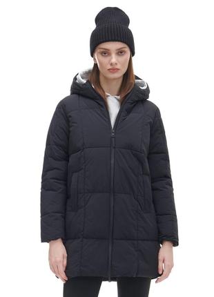 Стьобане пальто з капюшоном cropp р.xl