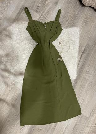 Forever 21 длинное платье с разрезом на ноге платья с чашечками на бретельках