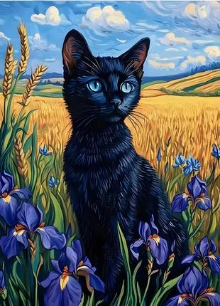 Алмазная мозаика котик алмазная вышивка