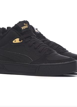 Теплі замшеві високі кросівки puma