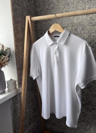 Белое поло massimo dutti