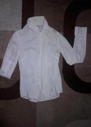 Легка сорочка з коротким рукавом біла